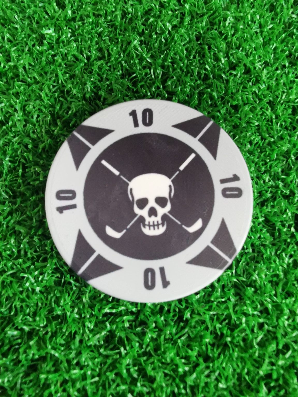 Golf Marker Poker Chip - Skull