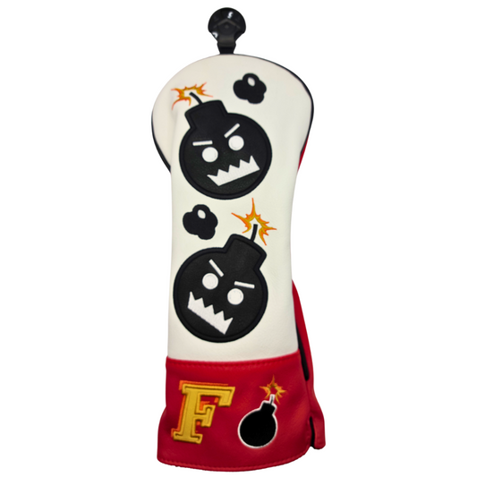 The Bomb Golf Fairway Wood Headcover - White