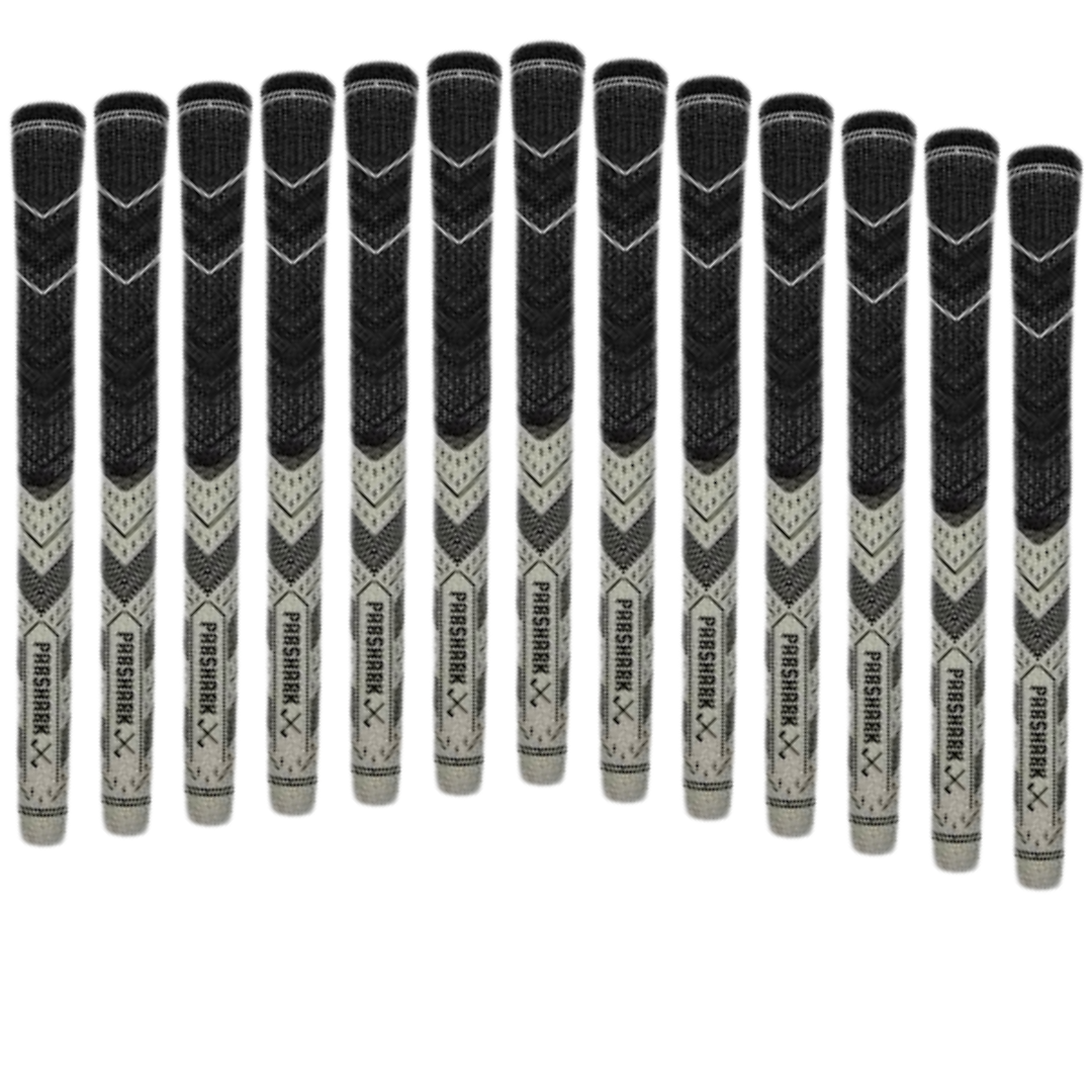 Golf Grips Mid Size 13 pieces White + Regrip Set - ParShark CTRL