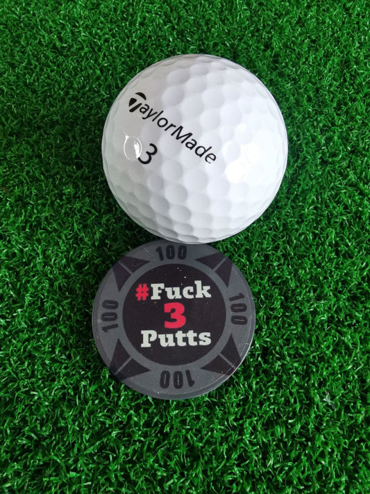 ParSharkGolf Marker Poker Chip - Fuck 3 Putts