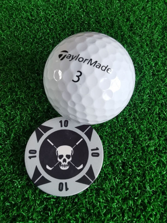 Golf Marker Poker Chip - Skull